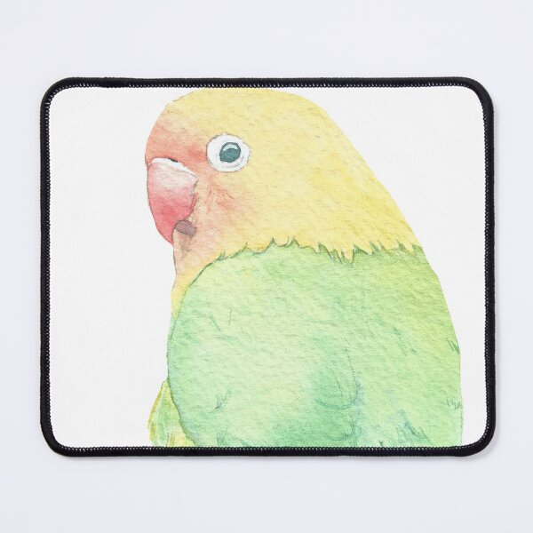 Item preview, Lovebird watercolor portrait designed and sold by L'Atelier Oranjade.