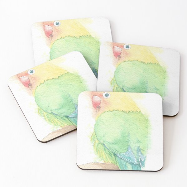 Item preview, Copy of Lovebird watercolor portrait designed and sold by L'Atelier Oranjade.