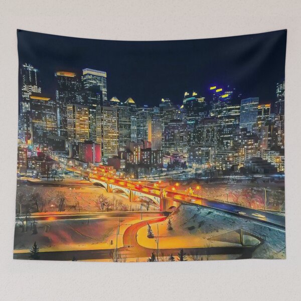 Item preview, Calgary at Night designed and sold by Sofia-Draws.