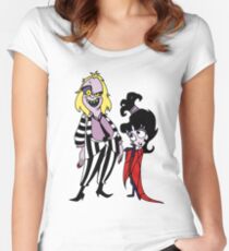 Beetlejuice - Lydia & Beetlejuice Group 05 - Swoon Women's Fitted Scoop T-Shirt