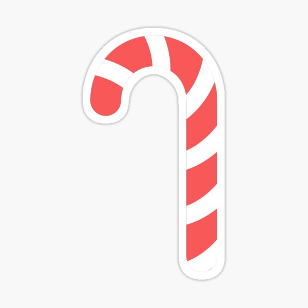 Red and White Christmas Candy Stick| Best GRD Designs Sticker