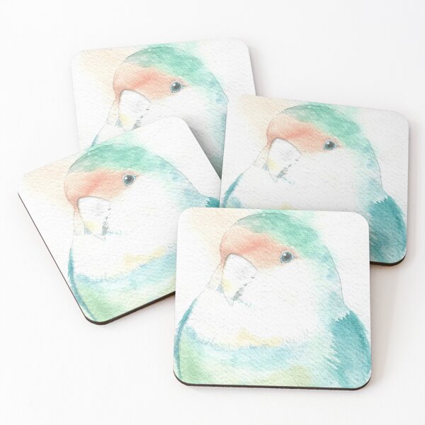 Item preview, Copy of Lovebird watercolor portrait 2 designed and sold by L'Atelier Oranjade.