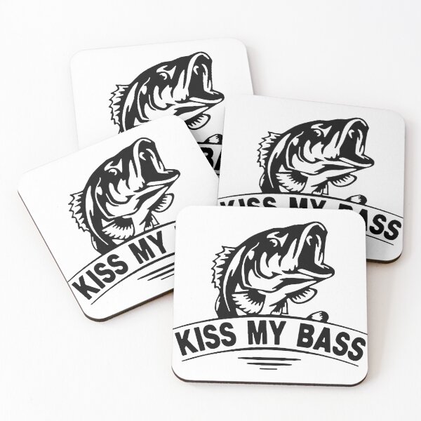 Item preview, Kiss My Bass Love Fishing Born to go fishing Forced to work Fisherman Stick Figure Holding Fish Bones I love Fishing Art Design Happy Apparel Essential  designed and sold by DesignByHeartUK.