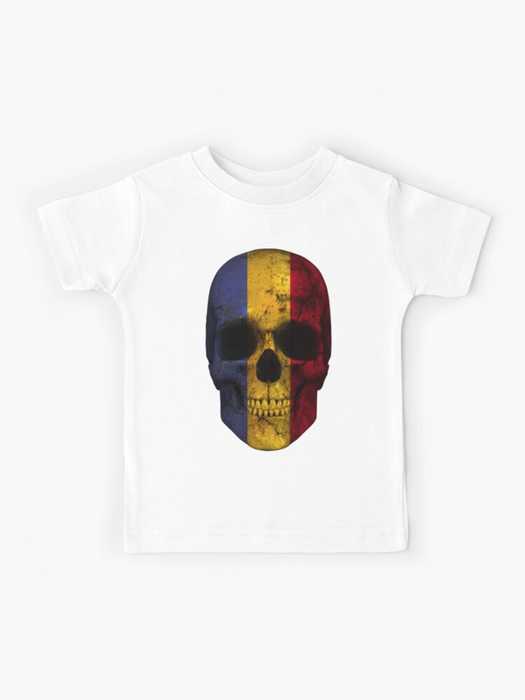Akkumulering Desværre mumlende Skull with Chad Flag Skeleton Chadian Roots Chad Pride" Kids T-Shirt for  Sale by stgtees | Redbubble