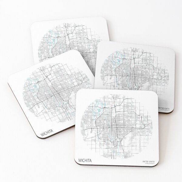 Item preview, Wichita City Map of Kansas, USA - Circle designed and sold by deMAP.