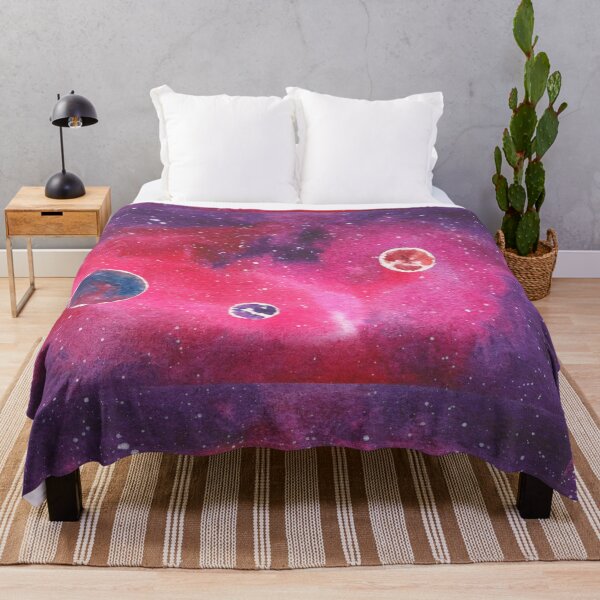 Item preview, Pink Planets In Deep Space Galaxy Painting Design designed and sold by galleasstudio.