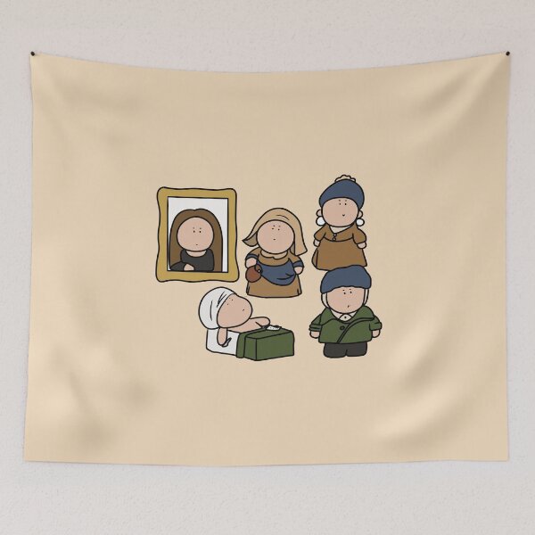 Item preview, Famous artist's painting characters in Chibi style - The Mona Lisa, The Milmaid, Girl with a Pearl Earring, The Death of Marat,  Vincent van Gogh designed and sold by Bella510.