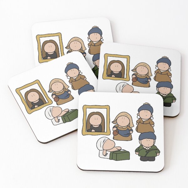 Item preview, Famous artist's painting characters in Chibi style - The Mona Lisa, The Milmaid, Girl with a Pearl Earring, The Death of Marat,  Vincent van Gogh designed and sold by Bella510.
