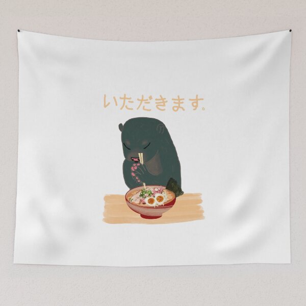 Item preview, cute otter eats ramen. itadakimasu. designed and sold by JeffPark.