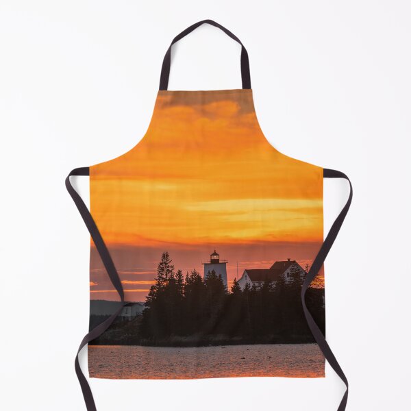 Item preview, Sunset behind Burnt Coat Harbor Lighthouse on Swan's Island, Maine on 11/25/21 designed and sold by LindaCPhoto.