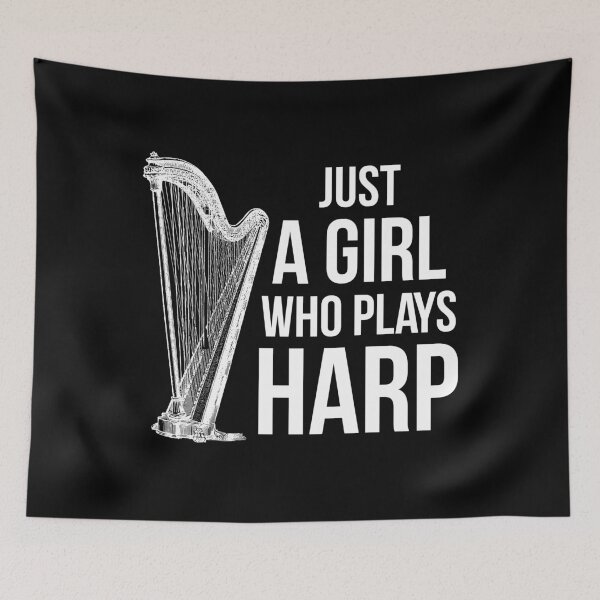 Item preview, Just a Girl Who Plays Harp designed and sold by Hapoel.