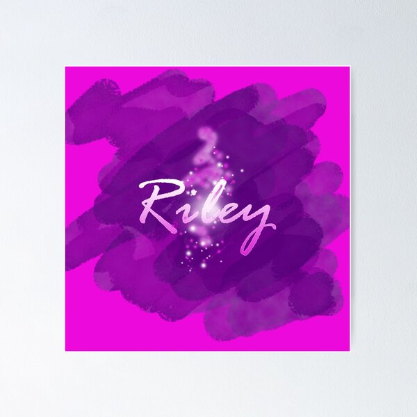 RILEY Baby Name Sign Gift' Poster, picture, metal print, paint by Ingo  Helmdach