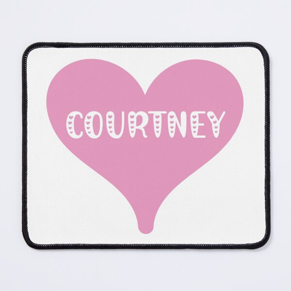 Item preview, Courtney name - pink heart pretty font design for Valentines Day gift or just for love designed and sold by NameTheory.