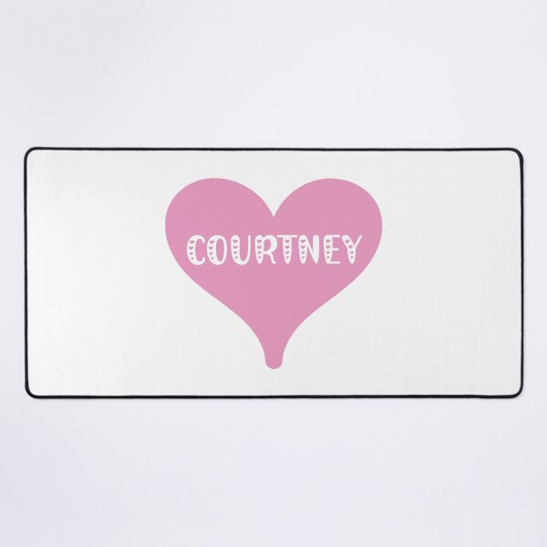 Item preview, Courtney name - pink heart pretty font design for Valentines Day gift or just for love designed and sold by NameTheory.