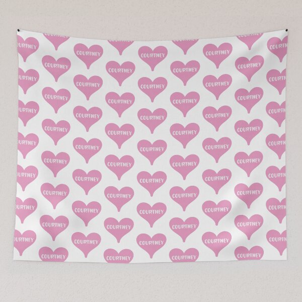 Item preview, Courtney name - pink heart pretty font design for Valentines Day gift or just for love designed and sold by NameTheory.