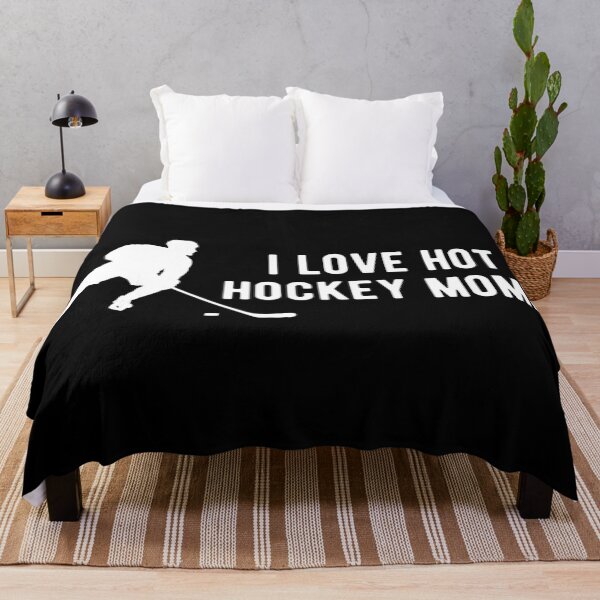 Item preview, I Love Hot Hockey Moms. Black and White designed and sold by fowons.