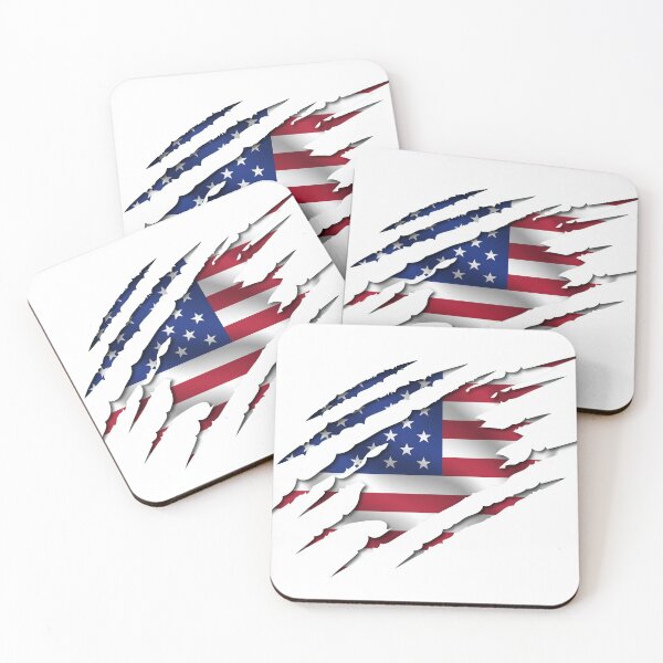 Item preview, USA US America Stars Stripes Flag Flag Ripped Present Gift Idea designed and sold by BruSign.
