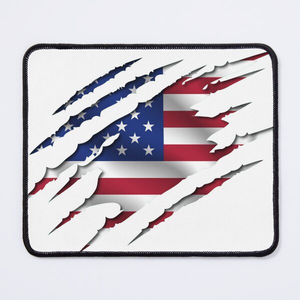 Item preview, USA US America Stars Stripes Flag Flag Ripped Present Gift Idea designed and sold by BruSign.
