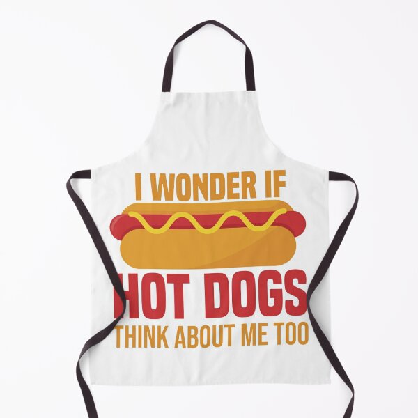 APRON,SODA,MAYO RED BLUE WHITE WITH POCKETS PRINTED FOOD HOT DOG,BURGERS,FRIES