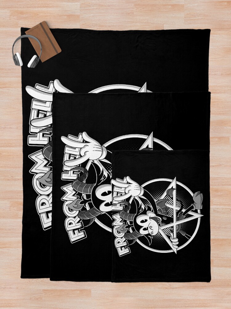 Blackcraft Baphomet retro Cartoon Devil Horns sign 666% from Hell