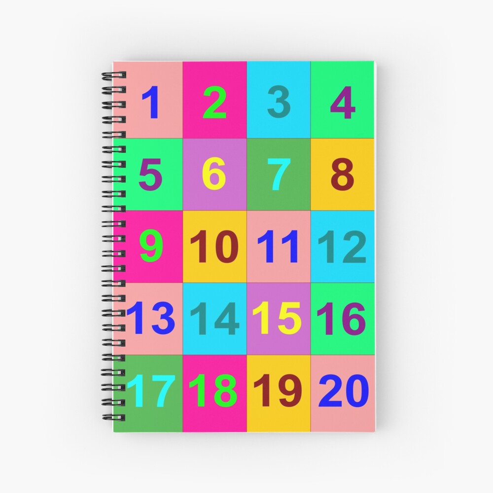 1-to-20-number-chart-spiral-notebook-for-sale-by-marigoldandco