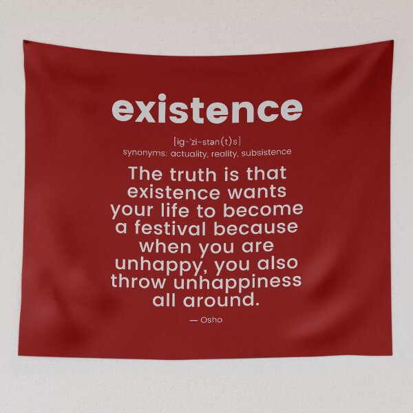 Item preview, The truth is that existence... Osho Quote – To Turn You Outside In! - text design designed and sold by RetComly.