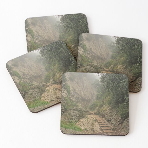 Item preview, Hiking trail through misty Montserrat Mountains designed and sold by xophotography.