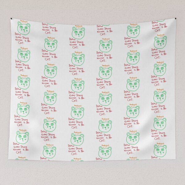 Item preview, Behind every strong woman is her cat designed and sold by thundercandy.