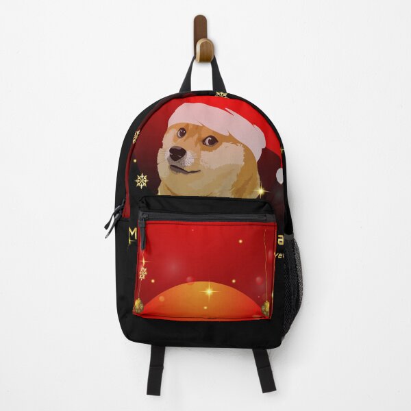 Item preview, Doge coin cryptocurrency with santa claus hat and christmas background designed and sold by ZieProject.