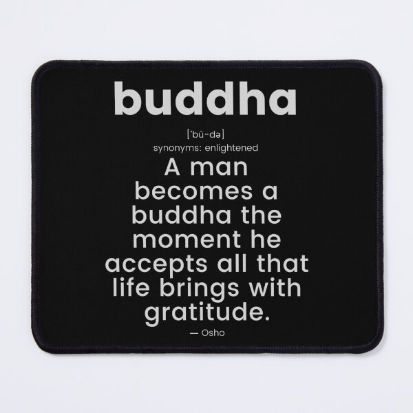 Item preview, A man becomes a buddha... Osho Quote – To Turn You Outside In! - text design designed and sold by RetComly.