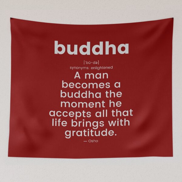 Item preview, A man becomes a buddha... Osho Quote – To Turn You Outside In! - text design designed and sold by RetComly.