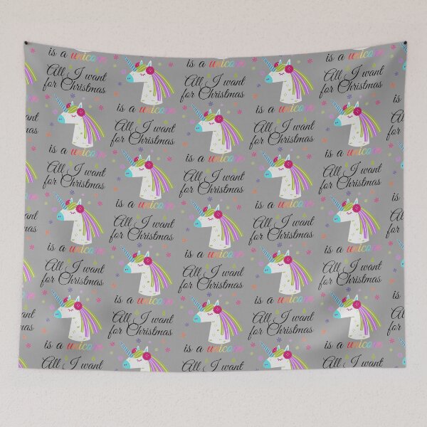 Item preview, All I want for Christmas is a unicorn designed and sold by LukjanovArt.