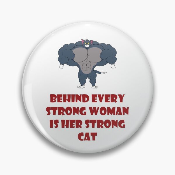 Item preview, Behind every strong woman is her strong cat designed and sold by ElipseArt.