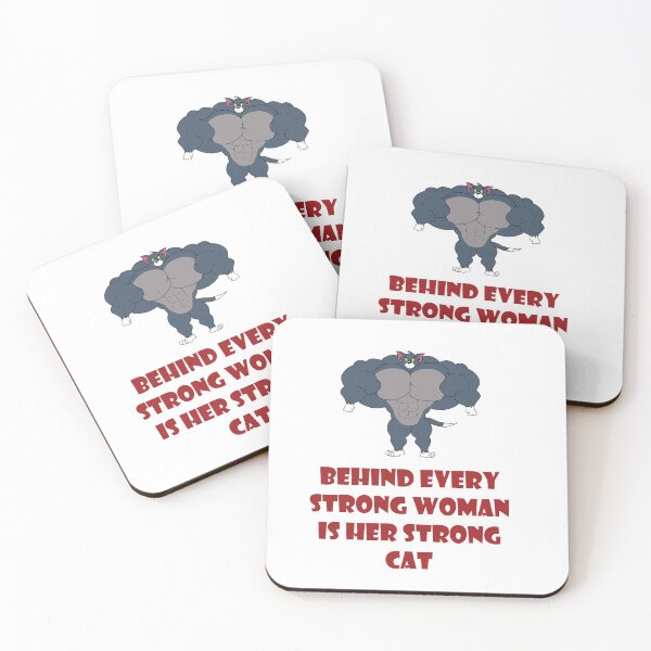 Item preview, Behind every strong woman is her strong cat designed and sold by ElipseArt.