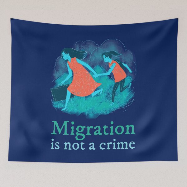 Item preview, Migration Is Not A Crime. Stand With Refugees designed and sold by Rebel-Design.