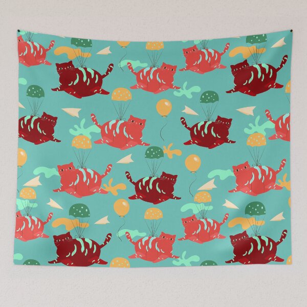 Item preview, Cute cats fly pattern designed and sold by Pretty-spirit.