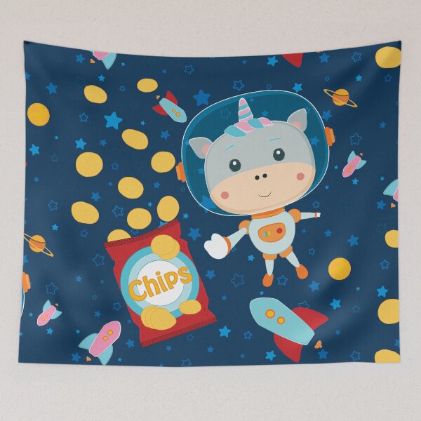 Item preview, Hungry Unicorn Astronaut designed and sold by PersasArtCorner.