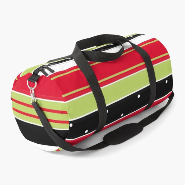 Item preview, Red, Lime Green and Black Stripes w/ White Dots designed and sold by zanydoodles.