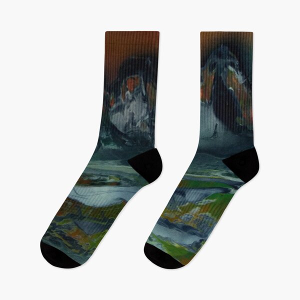 Item preview, Sunshine behind snowy mountain pasture designed and sold by George Hutton Hunter.