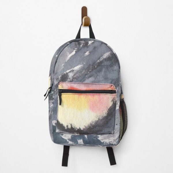 Item preview, Fiery Sunset With Clouds Over Mountains Painting Design designed and sold by galleasstudio.