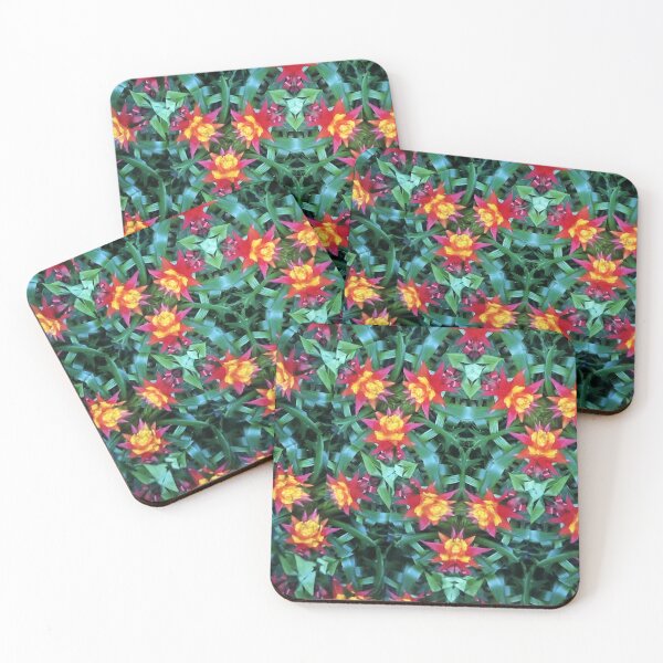 Item preview, flower kaleidoscope (113) - red and yellow bromeliads designed and sold by expl-rations.