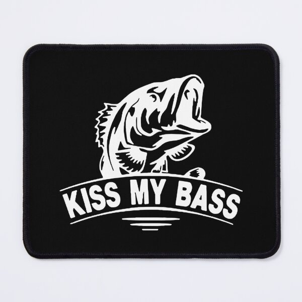 Item preview, Kiss My Bass Love Fishing Born to go fishing Forced to work Fisherman Stick Figure Holding Fish Bones I love Fishing Art Design Happy Apparel Essential  designed and sold by DesignByHeartUK.
