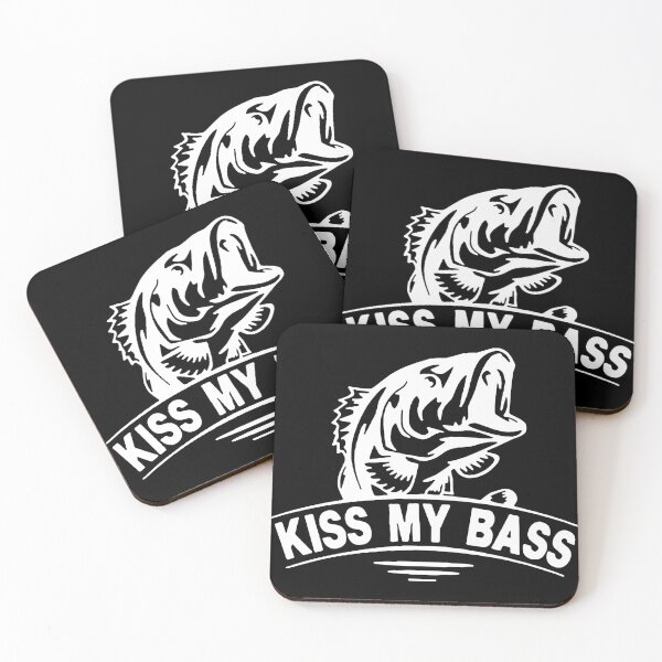 Item preview, Kiss My Bass Love Fishing Born to go fishing Forced to work Fisherman Stick Figure Holding Fish Bones I love Fishing Art Design Happy Apparel Essential  designed and sold by DesignByHeartUK.