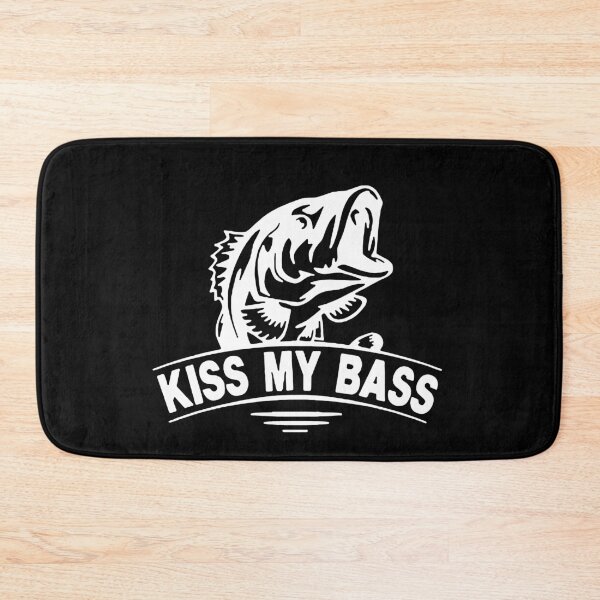 Item preview, Kiss My Bass Love Fishing Born to go fishing Forced to work Fisherman Stick Figure Holding Fish Bones I love Fishing Art Design Happy Apparel Essential  designed and sold by DesignByHeartUK.