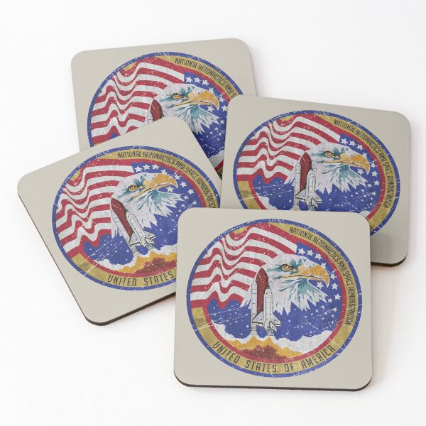 Item preview, USA Eagle Rocket Flag Vintage Emblem designed and sold by Lidra Zehcnas.