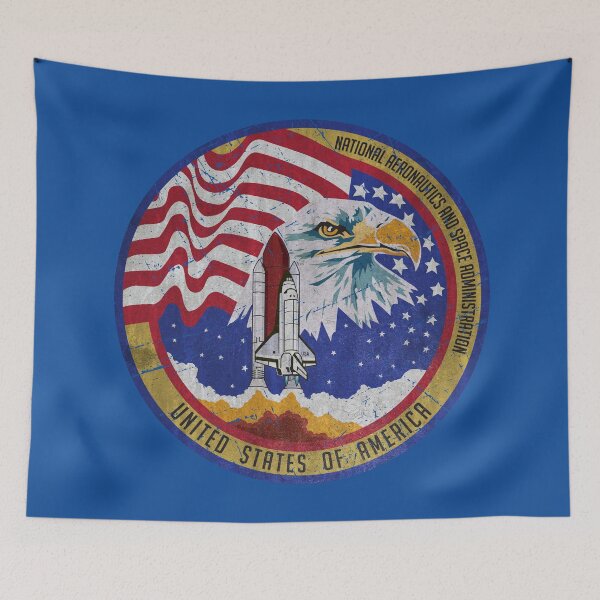 Item preview, USA Eagle Rocket Flag Vintage Emblem designed and sold by Lidra Zehcnas.