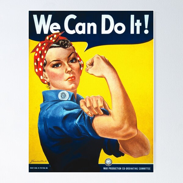 Item preview, We Can Do It Vintage Poster designed and sold by cjgraphic.
