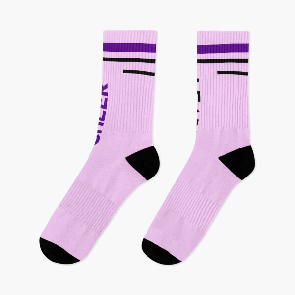 Item preview, Women Girls Cheerleader Gift Idea Striped Athletic Socks (Cheer leader) happy Socks Gifts Socks designed and sold by NOorYES.