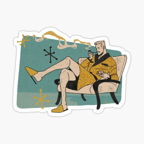 Bathrobe Morning Sticker