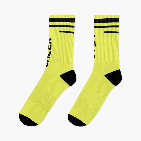 Item preview, Yellow Socks Women Girls Cheerleader Gift Idea Striped Athletic Socks (Cheer leader) happy Socks Gifts Socks designed and sold by NOorYES.